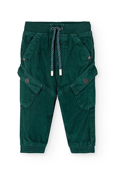 Boboli Boys' Velvet Trousers with Elasticated Cuffs