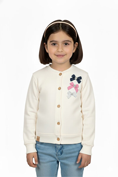 Hees Girl's Cardigan with Lovely Bow Tie (Size 1 Recommend Your Large Green)