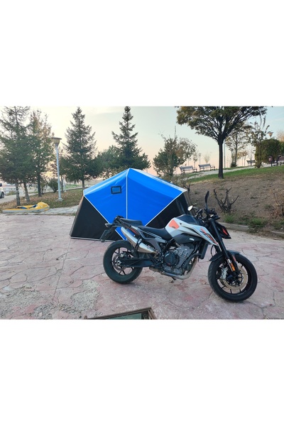 imperial us Motosiklet garajı (BÜYÜK BOY) mavi siyah 3.50 metre 120*175*350