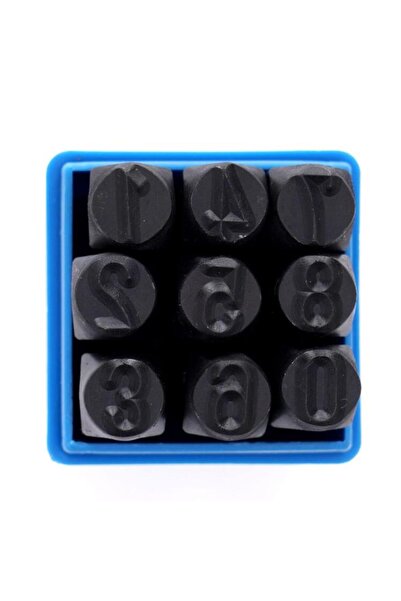 Kraft Set of numbered pans, numbers 0-9(6), size 8 mm, 9 pieces,