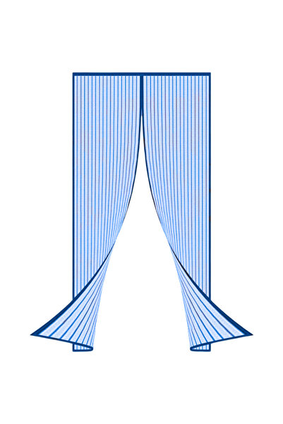 SDEPOT ® mesh curtain, with magnetic closure, special for insects, blue