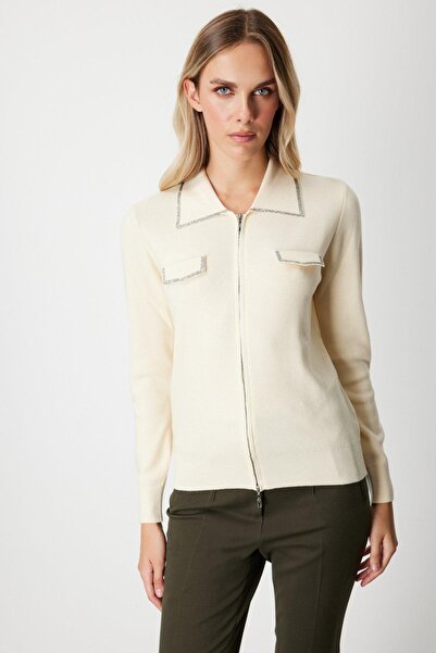 Onteks 65926 Cardigan with Pocket Covers and Zipper