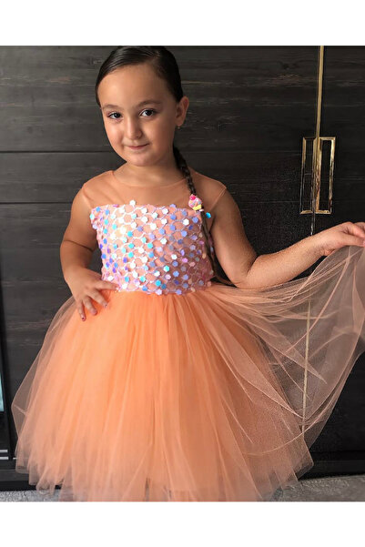 Lunas tekstil Payetli Kabarık Tüllü Elbise