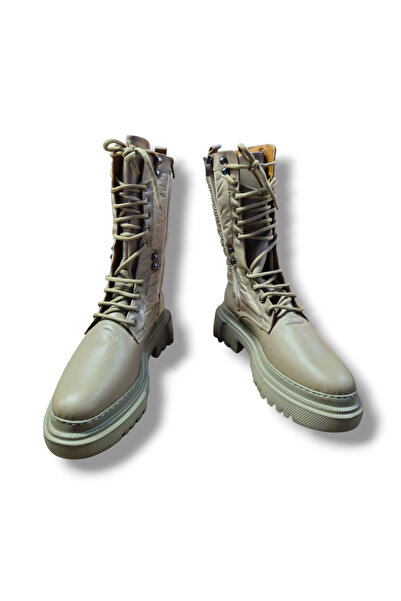 BARONES SHOES BAĞCIKLI FERMUARLI SU GEÇİRMEZ SICAK ASTARLI KAYMAZ TABANLI BEJ...