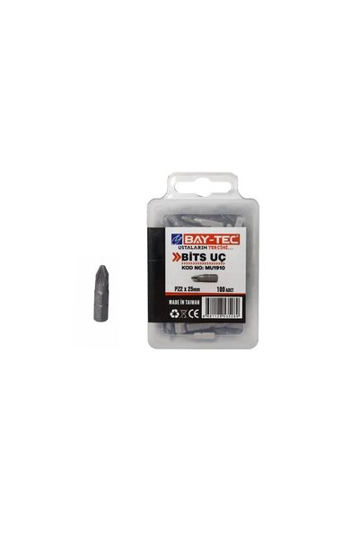 Baytec Kare Bits Uç Pozidriv PZ 2x25 MU1910-10 adet