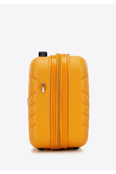 Wittchen Men's ABS Travel Cosmetic Bag with Geometric Embossing Orange ABS