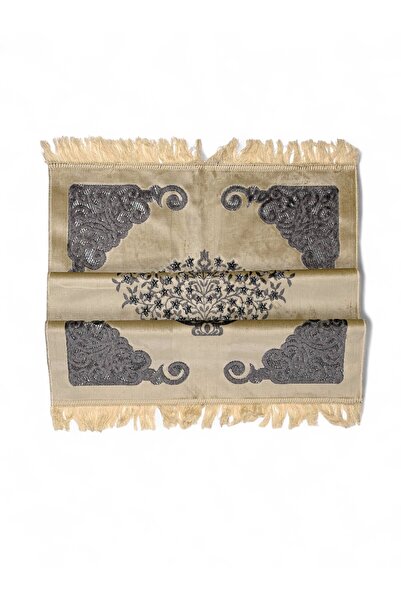 Öz Kadife Velvet Glitter Woven Prayer Rug – Dowry, Gift, Present, Stylish and Elegant Design