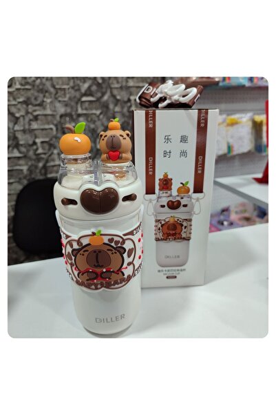 senacacollection Diller Çelik Termos Matara Çift İçim 520 ml