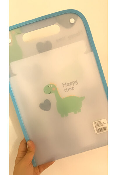 synshop Kawaii Dinosaur 13-Compartment A4 Size Test Paper Storage Snap Fastener Large Capacity File Bag Luxury