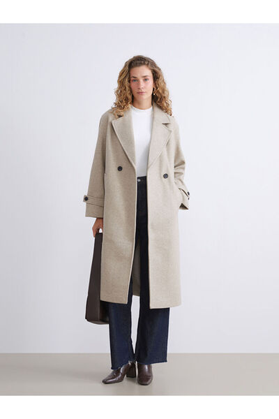 LC Waikiki Stylish Choices from Esvab Clothing |   Double-Breasted Collared Women's Cashmere Coat