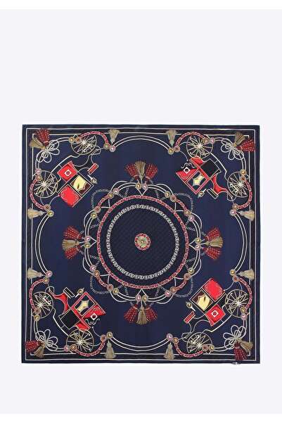 Wittchen Eșarfă de mătase pentru femei bleumarin și roșu Mătase bleumarin și roșie