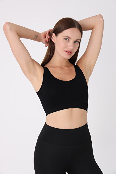 Serena Black loose bra with wide straps – no push-up