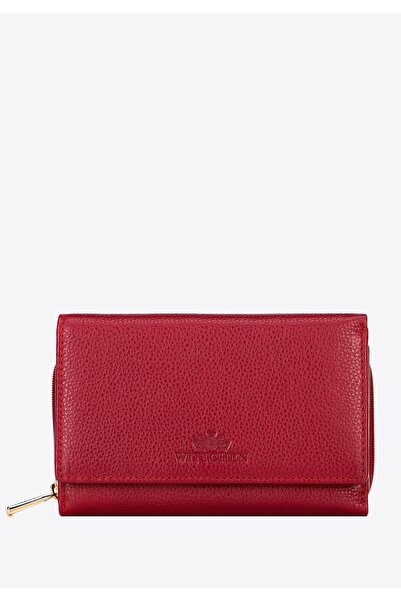 Wittchen Women Leather Set - Wallet and Keychain Red Red Leather