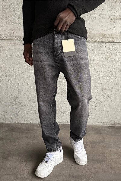 MADZEYMODA Men's Boyfriend Fit Smoked Denim Jean Trousers Mz246