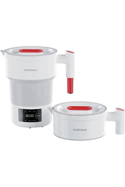 porodo Foldable Cordless Electric Kettle, 850W/600ml, Stainless Steel