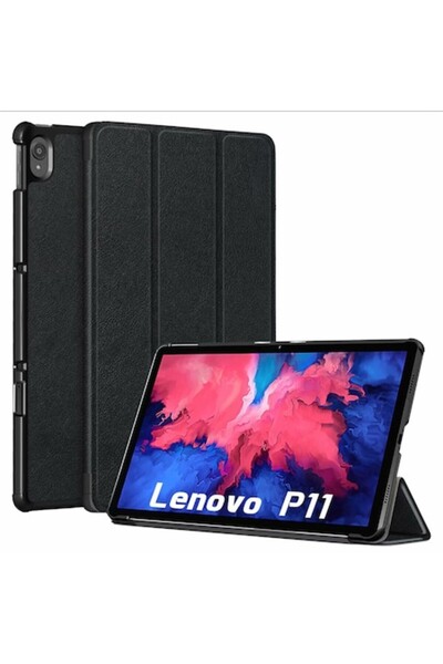 Bibilel Protective case compatible with Lenovo Tab P11 TB-J606L, Microfiber, T543, Black