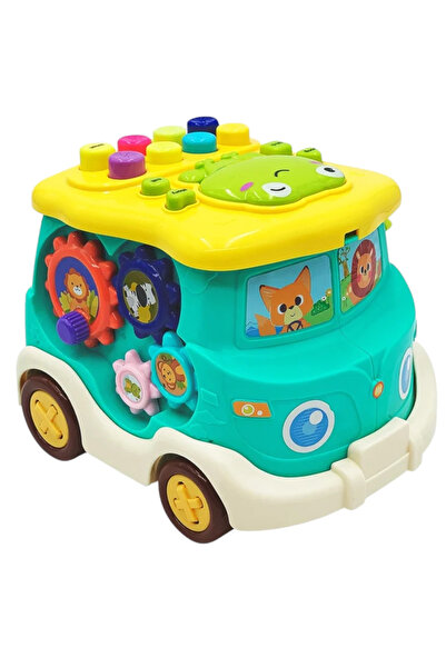 Krista Jucărie interactivă de autobuz cu 6 activități, ciocan și sunete