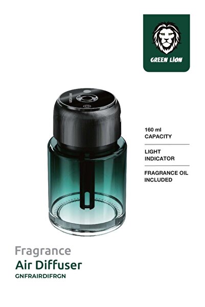 Generic GREEN LION Fragrance Air Diffuser Multi Mode with Light Indicator, Type C Rechargeable, 160ml Capac