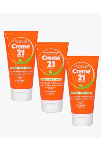 Cream 21 كريم مرطب - عناية ناعمة وترطيب متوازن 75 مل عبوة من 3 قطع