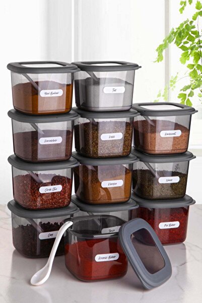 Asi Home Set of Storage Boxes, 12 Pieces, Anthracite (Foly)