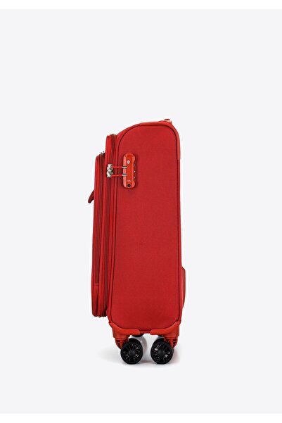 Wittchen Men's Small Soft Suitcase, Solid Color, Red Polyester
