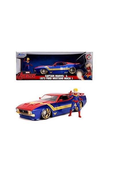 Jada Macheta auto Ford Mustang Mach i Figurina Captain Marvel 1:24