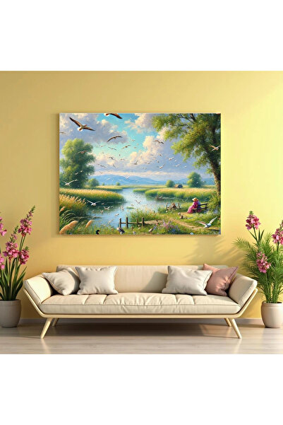 Printees Tablou - Peisaj cu apă - Canvas pe șasiu