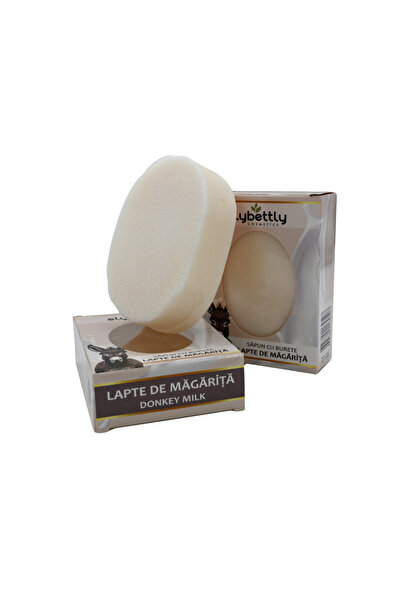 Elybettly Exfoliating, Nourishing and Regenerating Donkey Milk Sponge Soap, 170 g