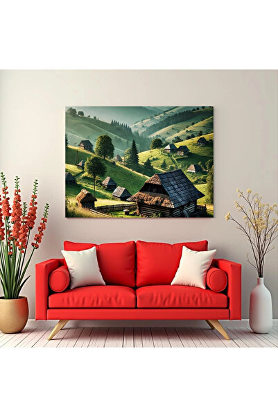 Printees Tablou - Casa de lemn - Canvas pe șasiu - 40x30 cm