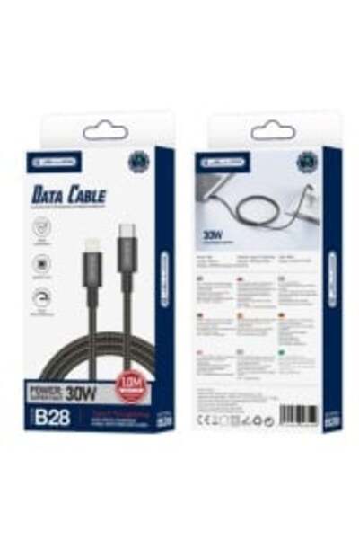 JELLICO B28 USB-C to iPhone (Lightning) PD 30W 1m Black Data Cable