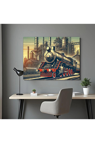 Printees Tablou Desen Locomotivă