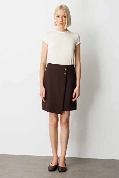 Ekol Asimetrik Midi Etek - Minimalist Günlük & Ofis Şıklığı