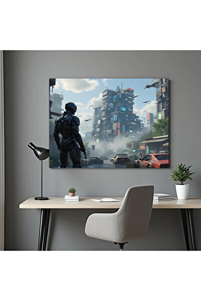 Printees Tablou - Android în oraș - Canvas pe șasiu