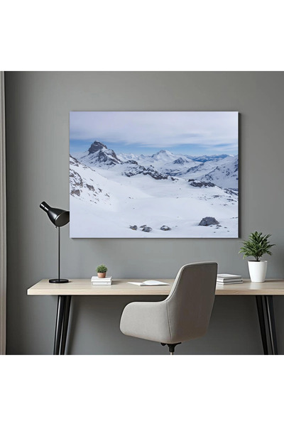 Printees Tablou - Iarnă în munți - Canvas pe șasiu - 40x30 cm