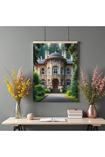 Printees Painting - The Manor in the Forest - Canvas on Frame