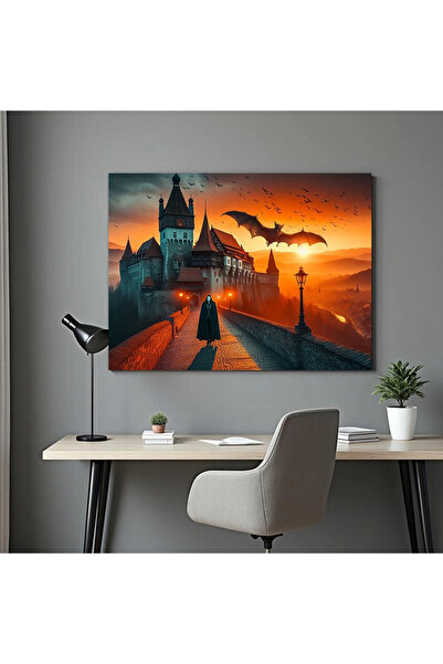 Printees Painting - Prince Dracula leaving the castle - Canvas on frame
