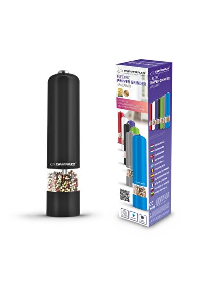 ESPERANZA Râșniță electrică de sare și piper Malabar EKP_001_K Neagră