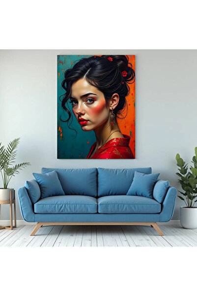 Printees Tablou - Portret de femeie - Canvas pe șasiu - 40x30 cm