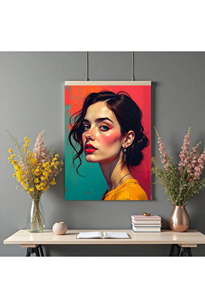 Printees Tablou - Portret de femeie - Canvas pe șasiu