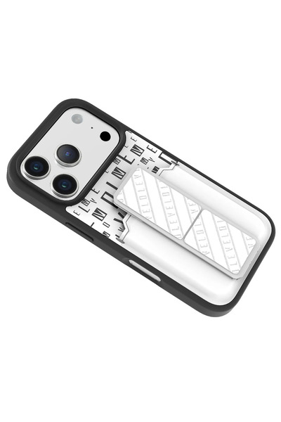 Levelo جراب مورفيكس جريب ستاند مع حامل بطاقات لهاتف آيفون 17 برو ماكس - سيلفرستو