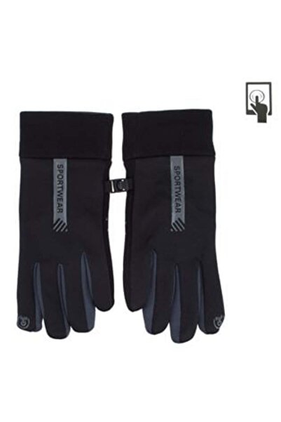 OEM Mănuși tactile „Sportwear” negre și albastre pentru bărbați - 1 pereche