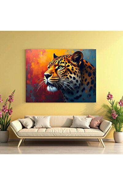Printees Tablou - Portret de leopard - Canvas pe șasiu