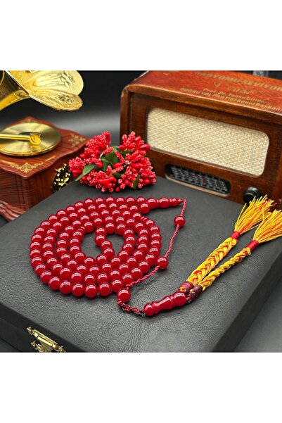 Sabır Taneleri 99’LUK Sıkma Kehribar Tespih,Namaz Tesbihi,Koleksiyonluk Tesbih