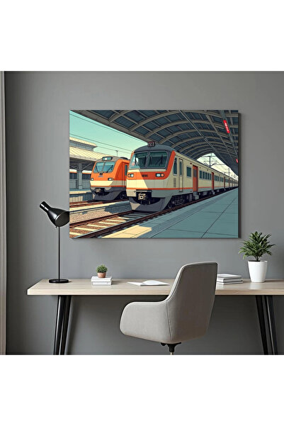 Printees Painting - Trains at the platform