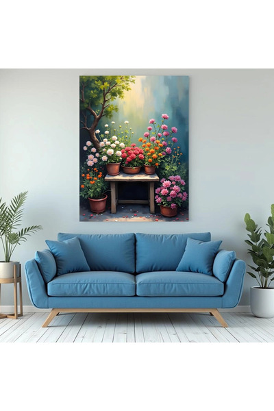 Printees Tablou - Ghivece cu flori - Canvas pe șasiu - 40x30 cm