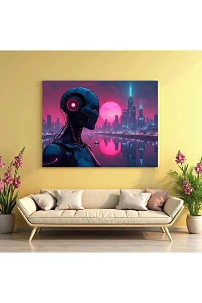 Printees Tablou - Cyberpunk Robot - Canvas pe șasiu