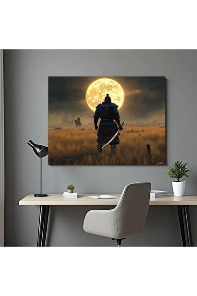 Printees Tablou - Samurai în noapte - Canvas pe șasiu