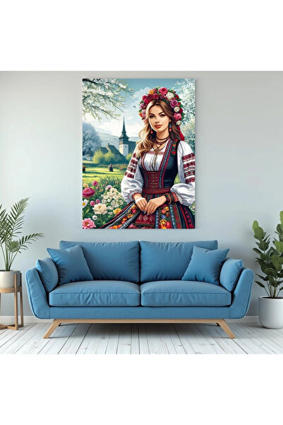 Printees Painting - Romanian girl on a holiday - PVC