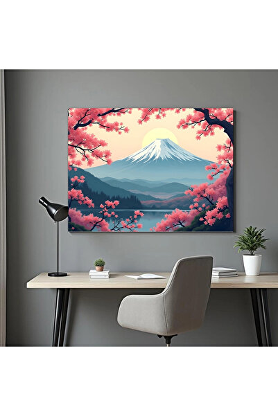 Printees Tablou Canvas - Primavara la Muntele Fuji - Canvas pe șasiu