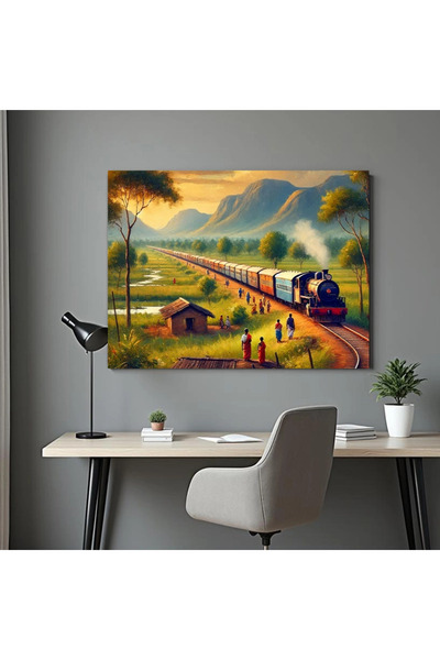 Printees Tablou - Tren în India - Canvas pe șasiu - 40x30 cm